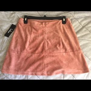 Lulu’s Suede Light Pink Mini Skirt